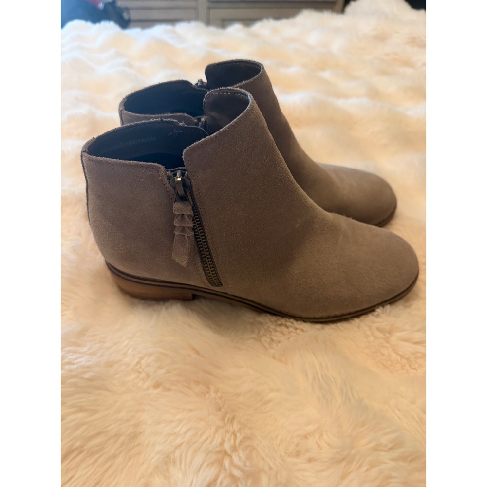 Blondo Waterproof Suede Ankle Boots Mushroom Taupe B5859-MUS Womens 7.5M